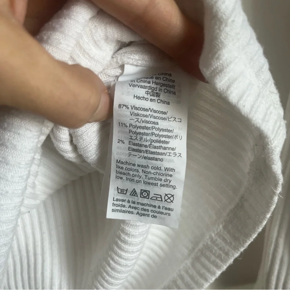 J. crew (S) White Ribbed Boatneck Top - Picture 4 of 5